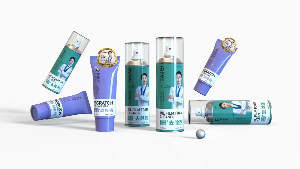 案例优选:汽车划痕蜡 玻璃油膜去除剂包装设计 悟杰品牌视觉设计|包装设计·设计案例精选