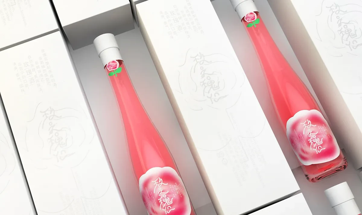 案例优选:酒水产品 玫瑰酒产品包装设计|包装设计·创意设计案例精选