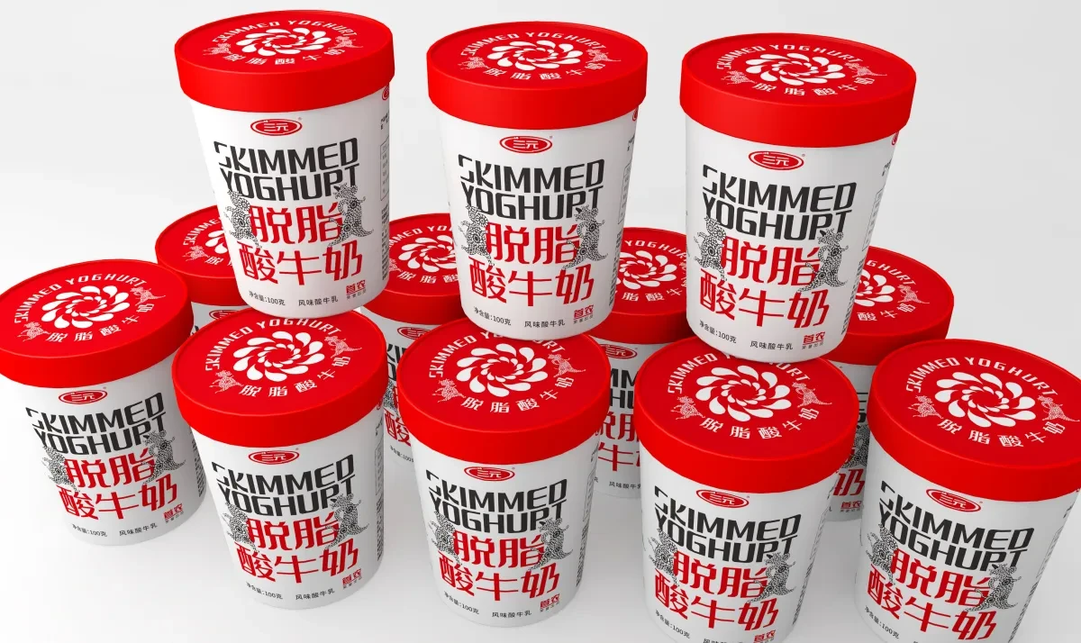 案例优选:乳制产品 三元脱脂酸牛奶包装设计|包装设计·设计案例精选