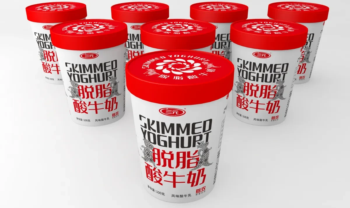 案例优选:乳制产品 三元脱脂酸牛奶包装设计|包装设计·设计案例精选