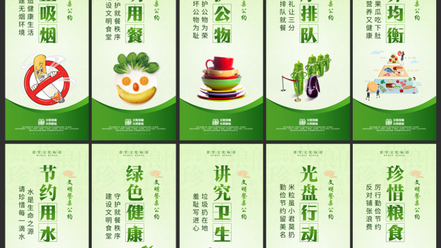 案例优选：食堂文化标语海报挂画｜设计案例精选