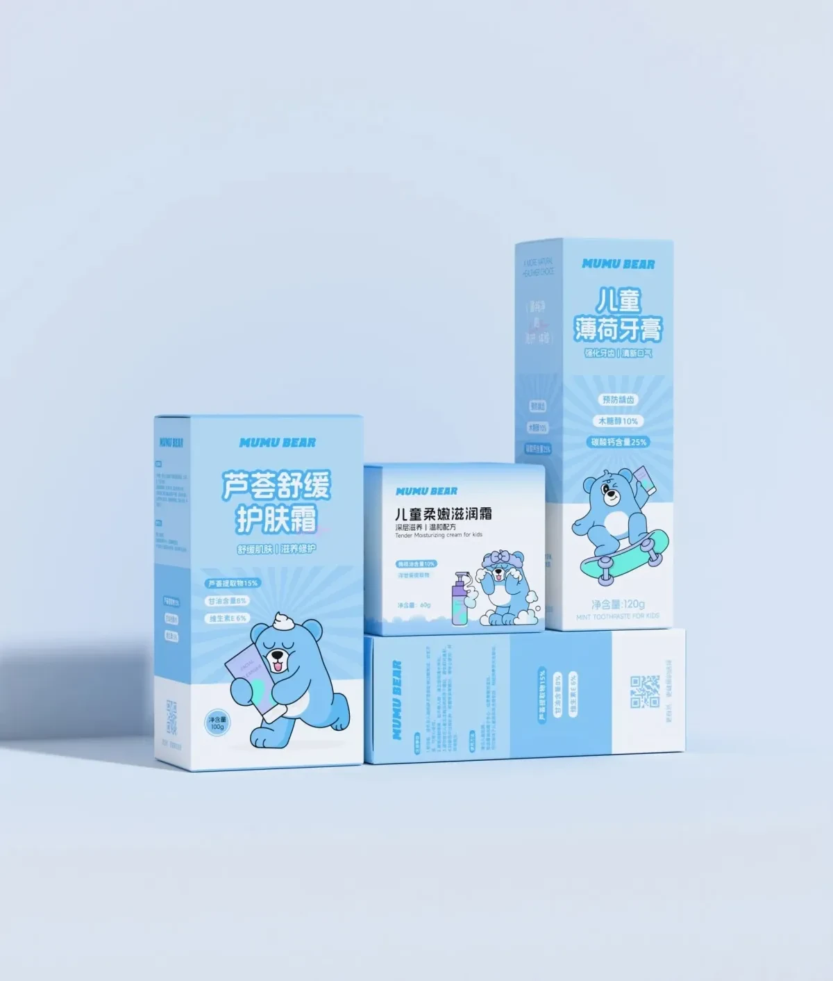 案例优选：沐沐熊丨儿童洗护IP全案设计｜设计作品精选