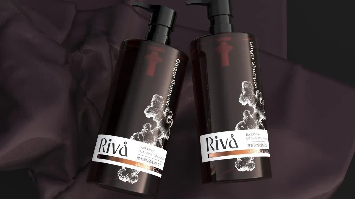 案例优选:Rivå 黑生姜控油蓬松洗发水包装设计|包装设计·设计案例精选