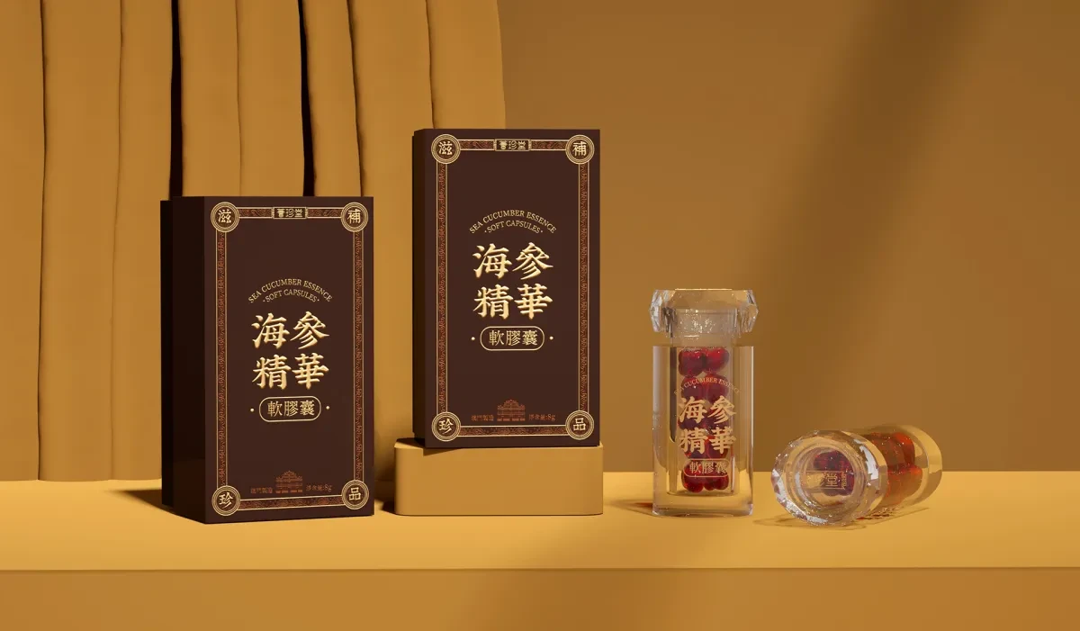 案例优选：海参精华胶囊包装设计/礼盒包装设计/圣智扬设计｜包装设计·设计案例精选