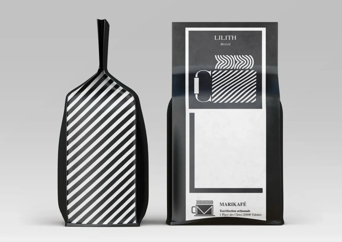 案例优选：咖啡品牌标识 Marikafé黑白品牌品牌视觉展示欣赏｜标识设计·品牌设计精选