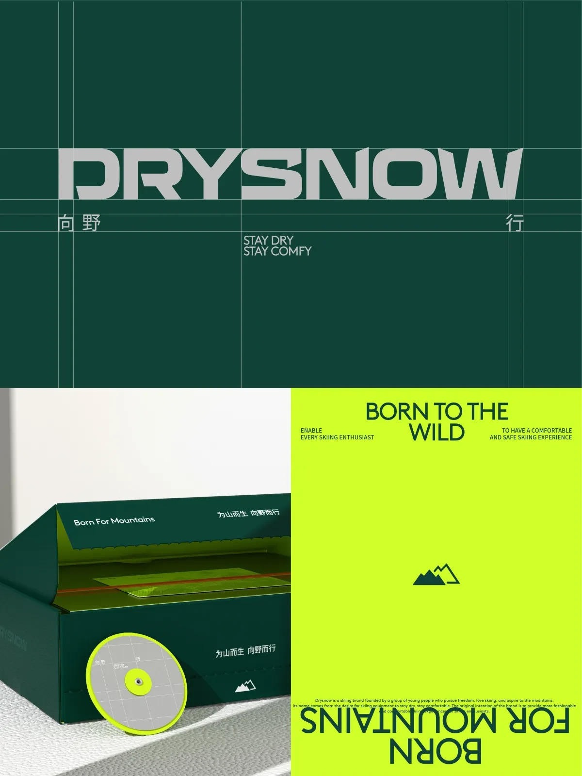 案例优选：DrySnow 滑雪品牌视觉设计｜品牌设计·视觉识别精选