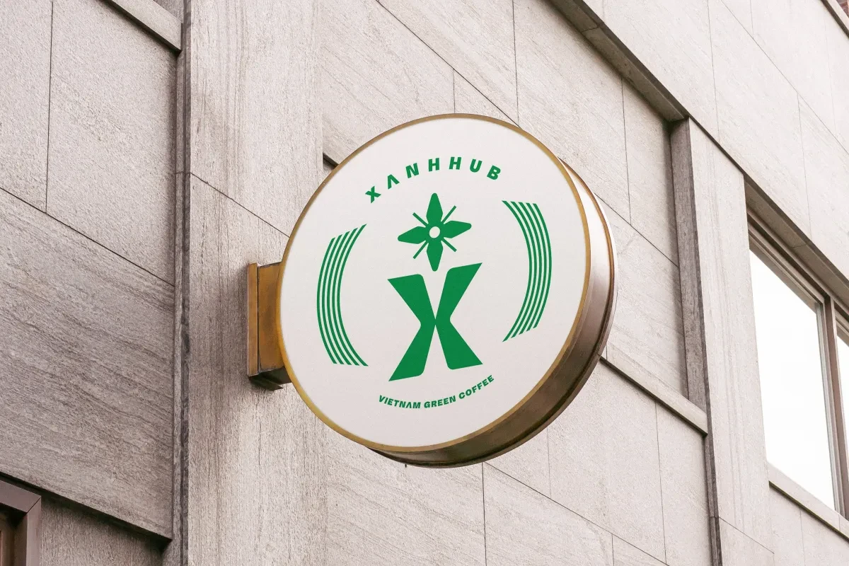 作品欣赏：Xanhhub品牌标识布局设计标志设计图形设计｜标志设计·图形设计精选