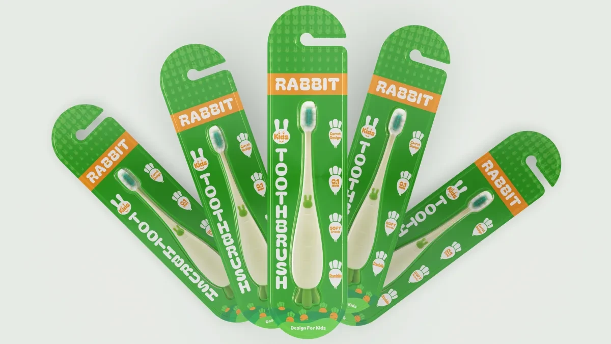 案例优选:RABBIT 儿童牙刷包装设计|包装设计·设计案例精选