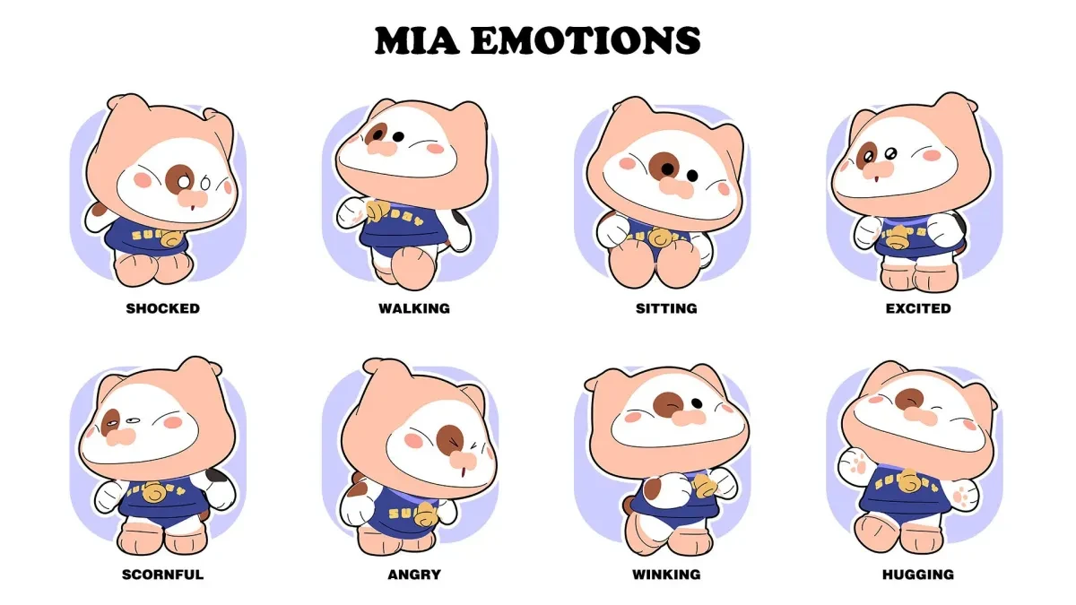 案例优选：Mia from NutNutPals（秋裤猫）卡通IP公仔图形角色插画设计｜插画设计·设计精选