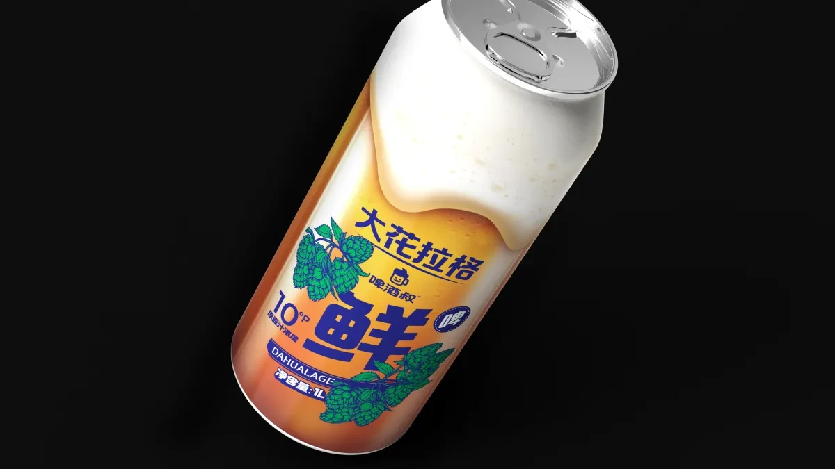 案例优选:啤酒叔 大花拉格鲜啤啤酒包装设计|包装设计·设计案例精选