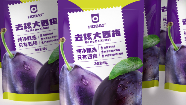 案例优选：HOBAI 去核大西梅干包装设计｜包装设计·设计案例精选