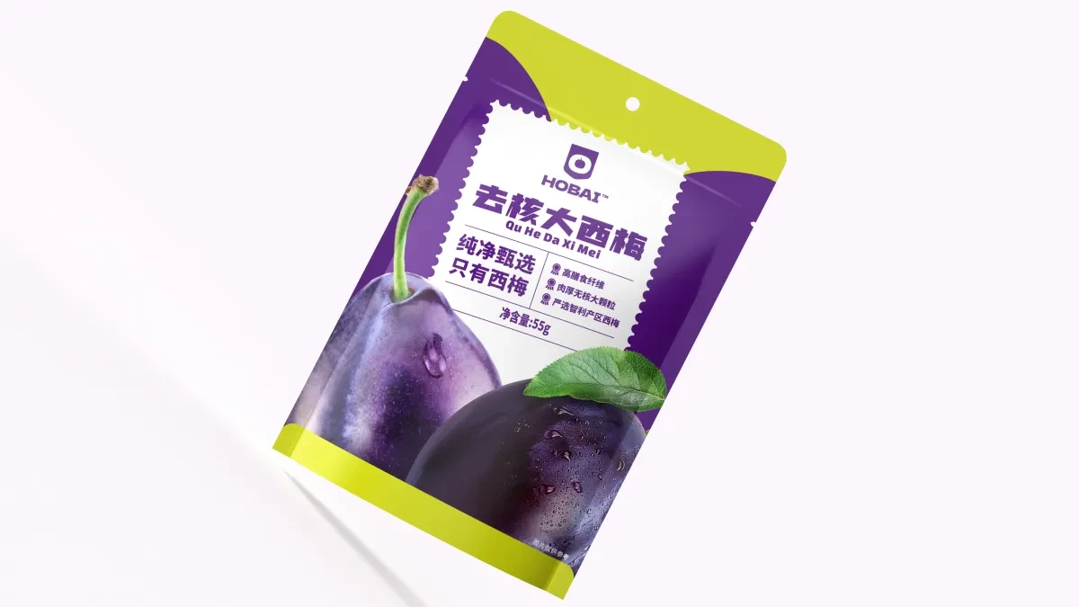 案例优选:HOBAI 去核大西梅干包装设计|包装设计·设计案例精选