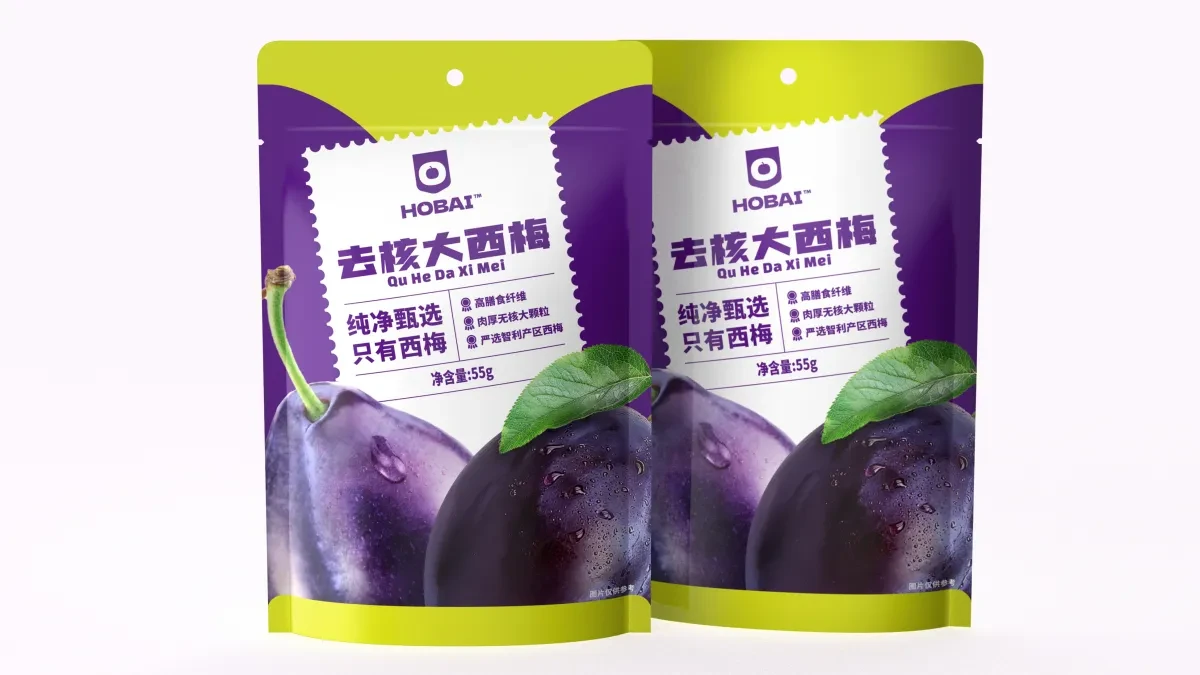 案例优选:HOBAI 去核大西梅干包装设计|包装设计·设计案例精选