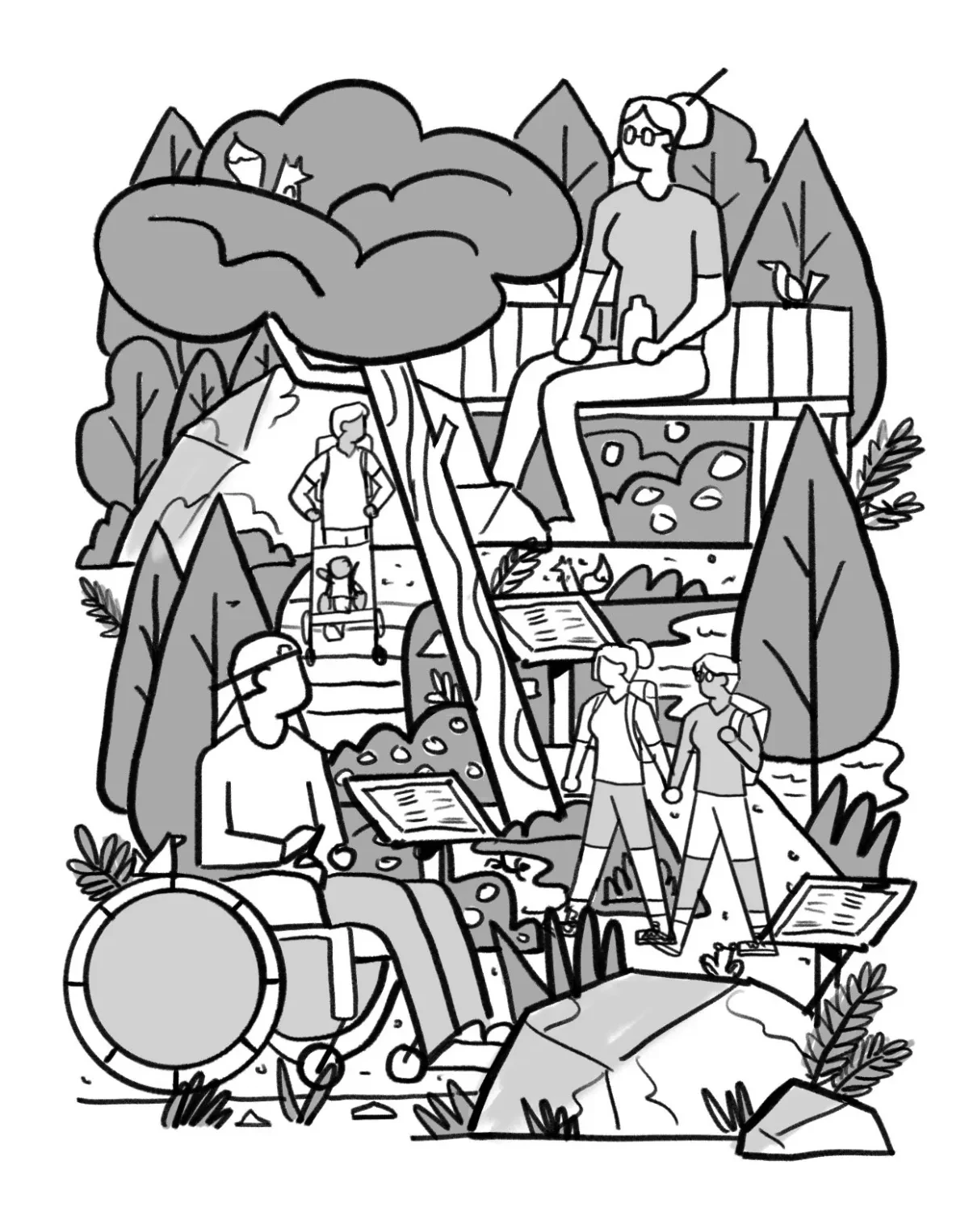 作品欣赏：大自然保护协会-矢量绘画设计图形插画设计｜插画设计·设计精选