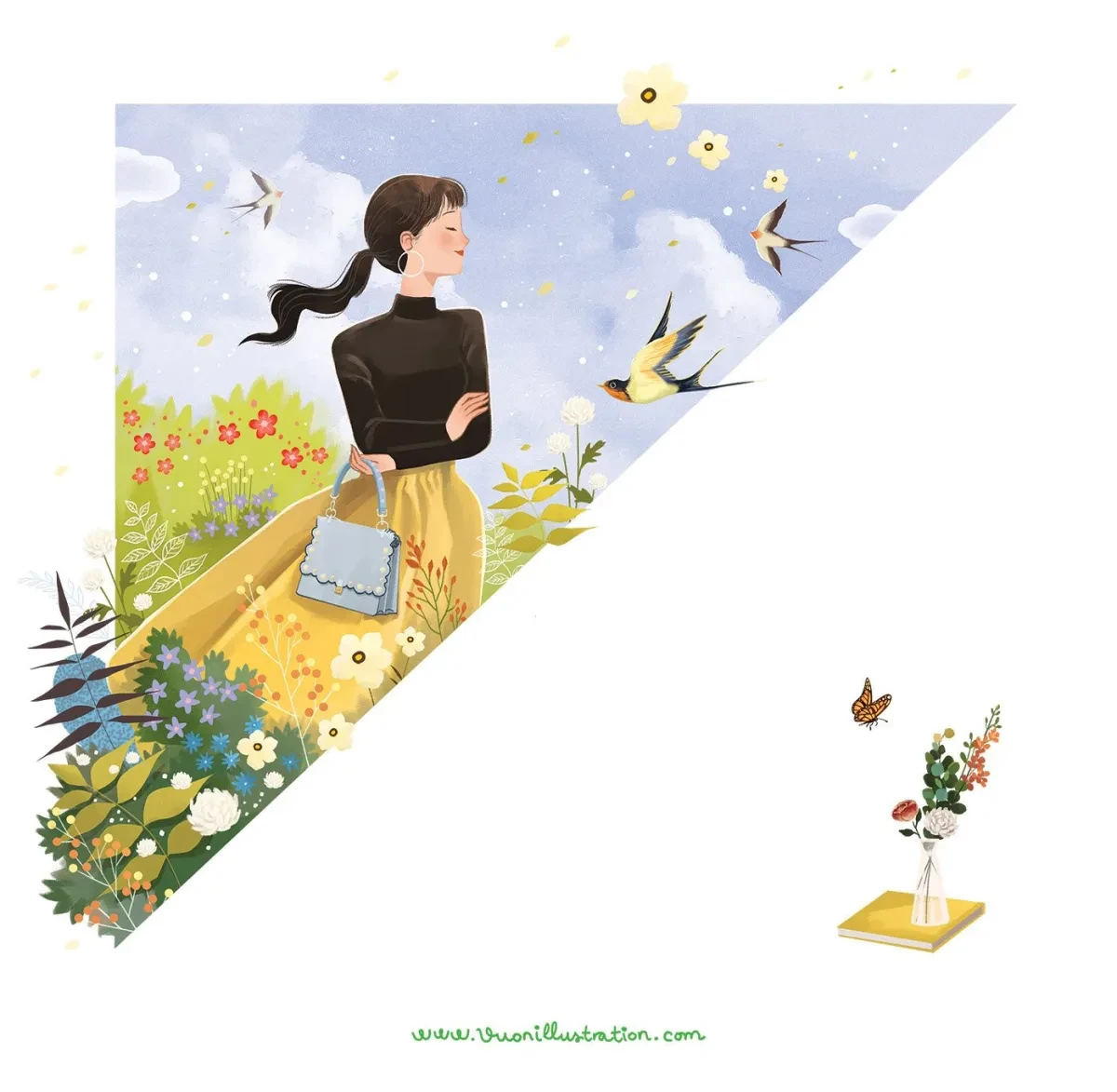 作品欣赏：家是最舒服的地方日历画册商业插画设计｜插画设计·设计精选