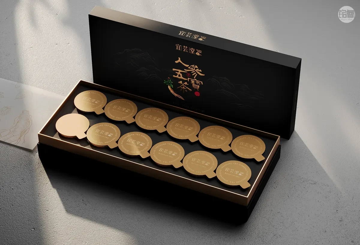 案例优选:五宝精粹 茶韵天成 人参五宝茶包装设计 铭睿益创|包装设计·设计案例精选