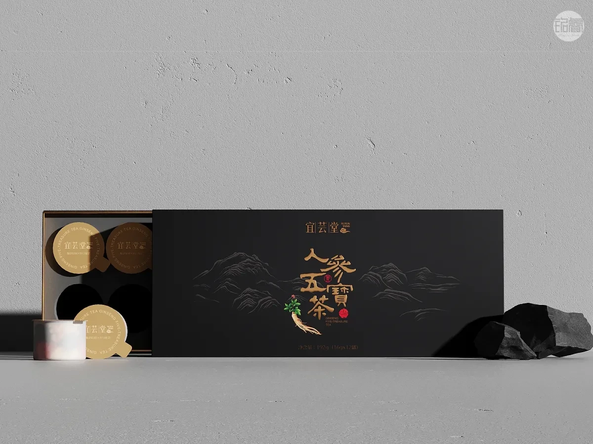 案例优选:五宝精粹 茶韵天成 人参五宝茶包装设计 铭睿益创|包装设计·设计案例精选