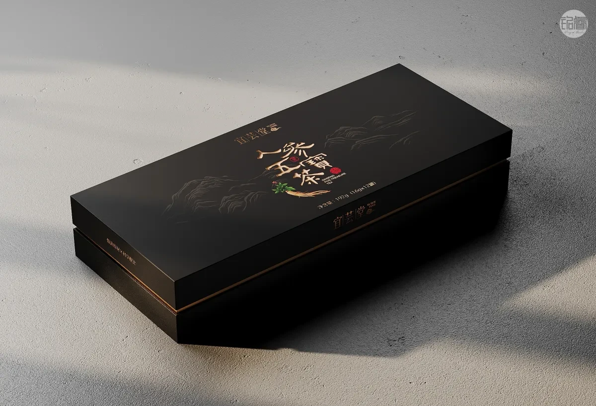 案例优选:五宝精粹 茶韵天成 人参五宝茶包装设计 铭睿益创|包装设计·设计案例精选