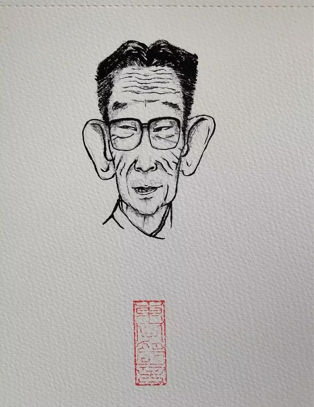 案例优选:漫画肖像:过年期间画了几幅漫像速写(侯宝林、马三立、赵丽蓉)|设计案例精选