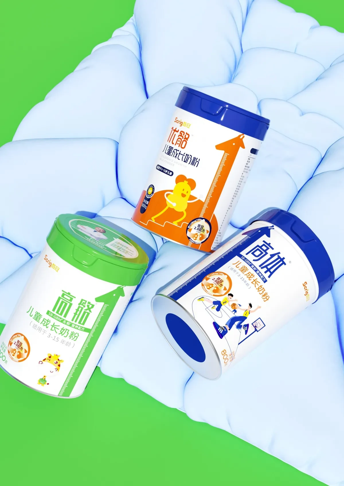 作品欣赏：思瑞格品牌儿童奶粉包装升级设计