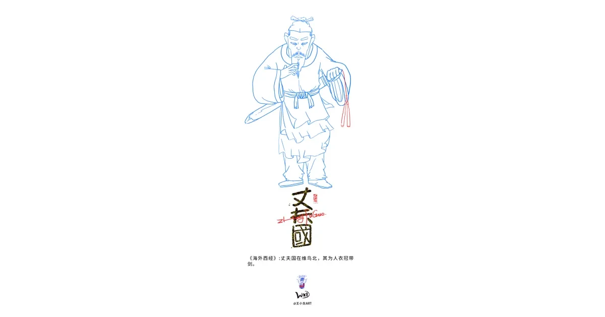 案例优选:王小东 《山海经 海外西经》原创角色造型艺术字合集|设计案例精选