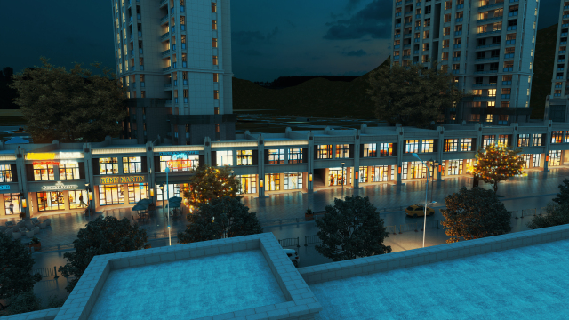 案例优选：霓虹闪烁的都市夜景 夜幕下的商业街区｜设计案例精选