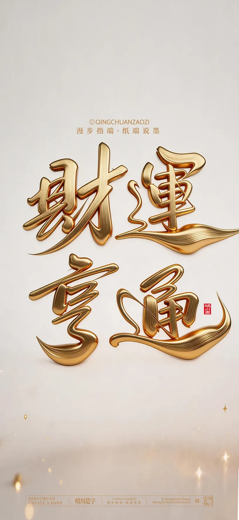 案例优选:晴川造字|商业书法手机壁纸|书法·设计案例精选