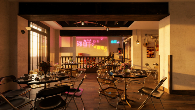 案例优选：复古美式餐酒吧｜日与夜的松弛氛围感✨｜设计案例精选
