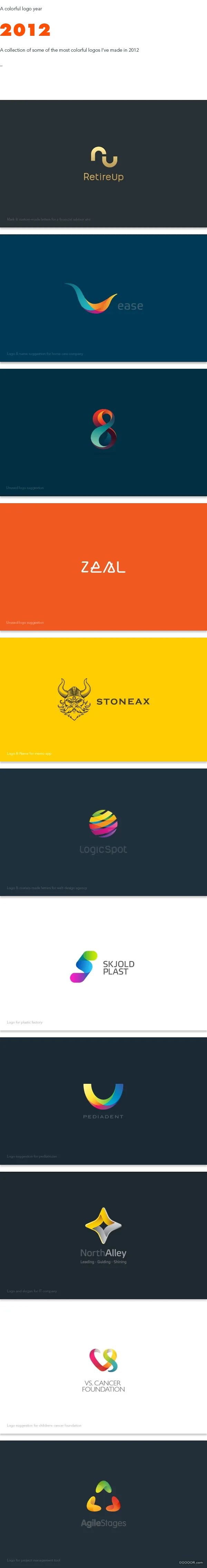 案例优选：50个新鲜彩色3D立体LOGO设计-Maria Grønlund｜LOGO设计·设计精选