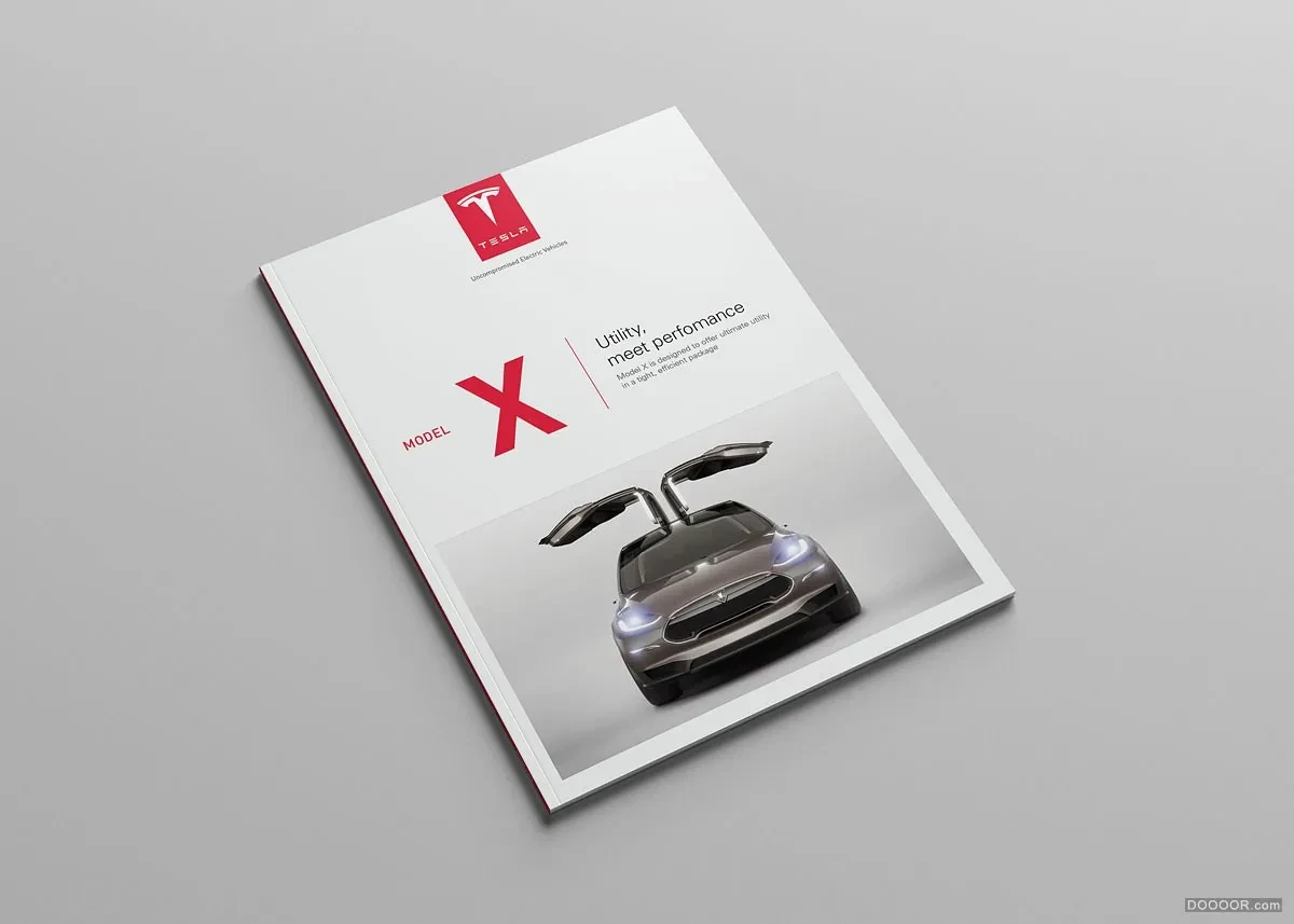 案例优选：TESLA特斯拉汽车模型概念信息画册设计-Serge Mistyukevych｜画册设计·设计精选