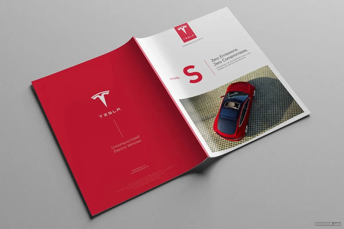 案例优选：TESLA特斯拉汽车模型概念信息画册设计-Serge Mistyukevych｜画册设计·设计精选