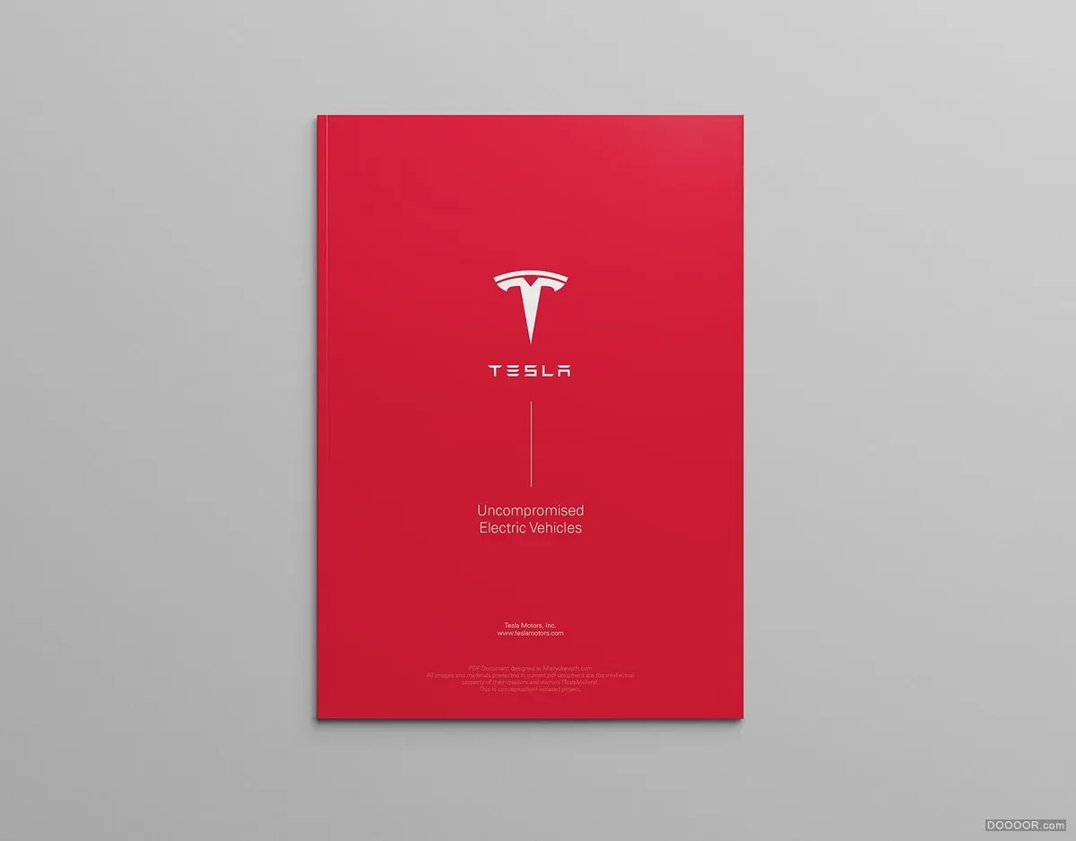 案例优选：TESLA特斯拉汽车模型概念信息画册设计-Serge Mistyukevych｜画册设计·设计精选