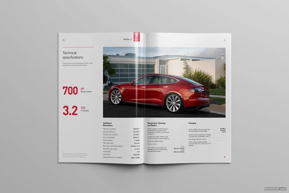 案例优选：TESLA特斯拉汽车模型概念信息画册设计-Serge Mistyukevych｜画册设计·设计精选