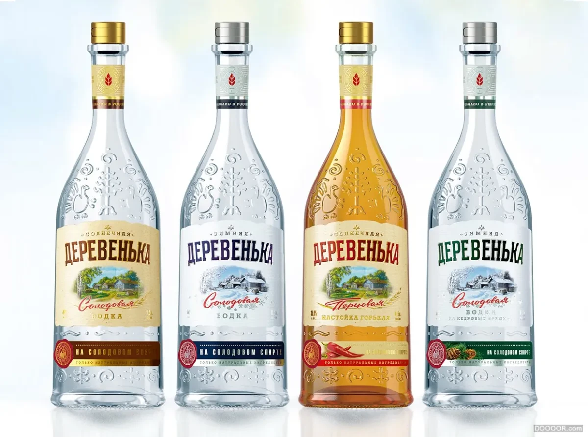 作品欣赏：莫斯科STUDIOIN packaging ideas烈性白酒包装设计作品 B｜包装设计·设计精选