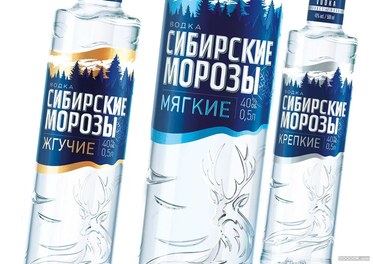 作品欣赏：莫斯科STUDIOIN packaging ideas烈性白酒包装设计作品 B｜包装设计·设计精选