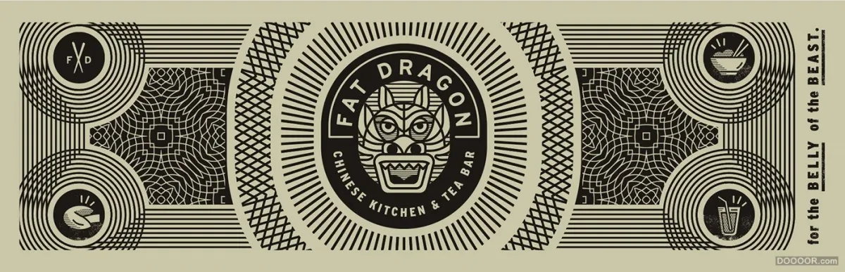 作品欣赏：FAT DRAGON贪吃龙西餐餐饮品牌设计｜品牌设计·设计精选