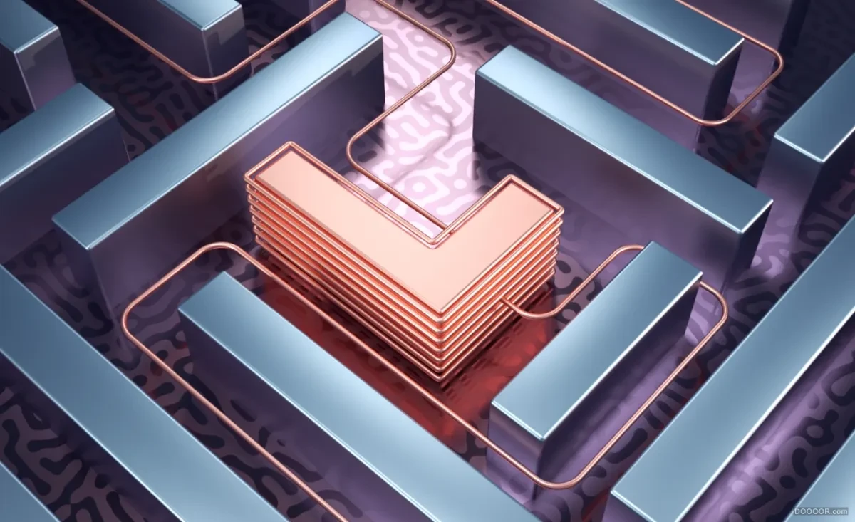 作品欣赏：奢华3D立体字母设计