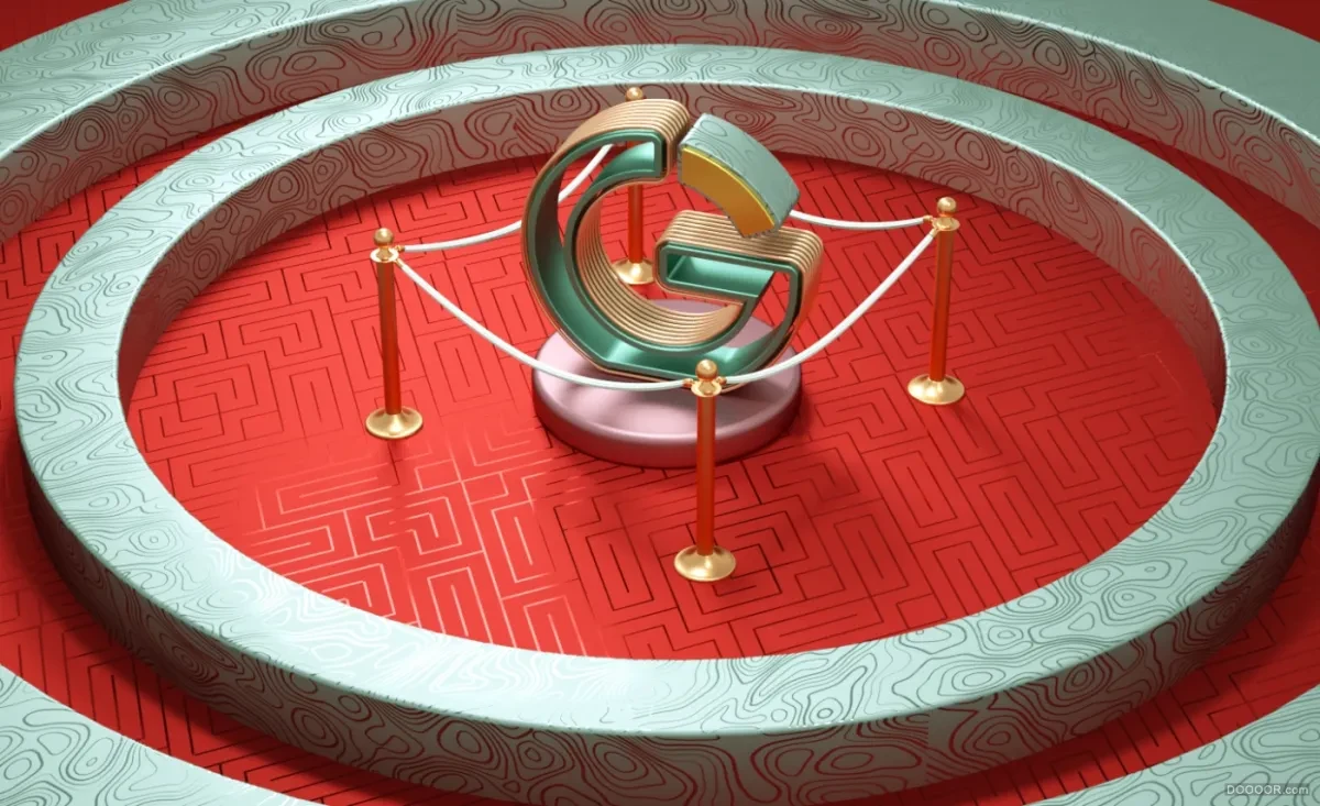 作品欣赏：奢华3D立体字母设计