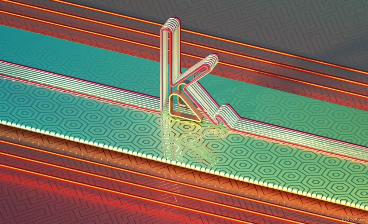 作品欣赏：奢华3D立体字母设计