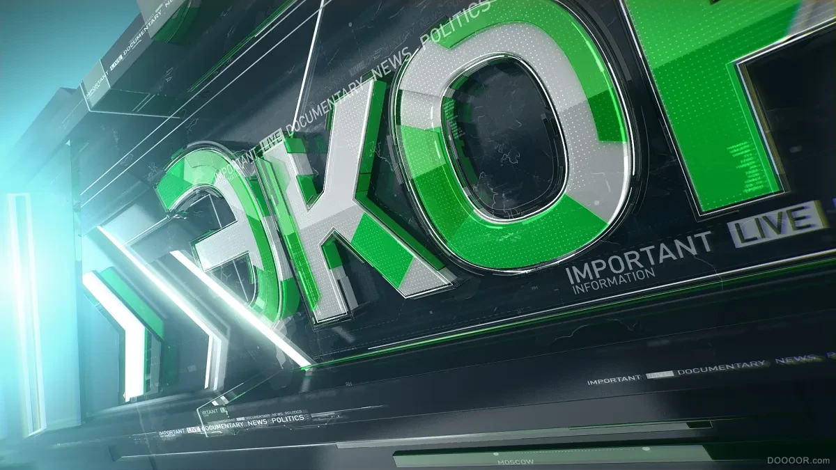 作品欣赏：俄罗斯Maxim Steksov科技感片头3D特效字设计