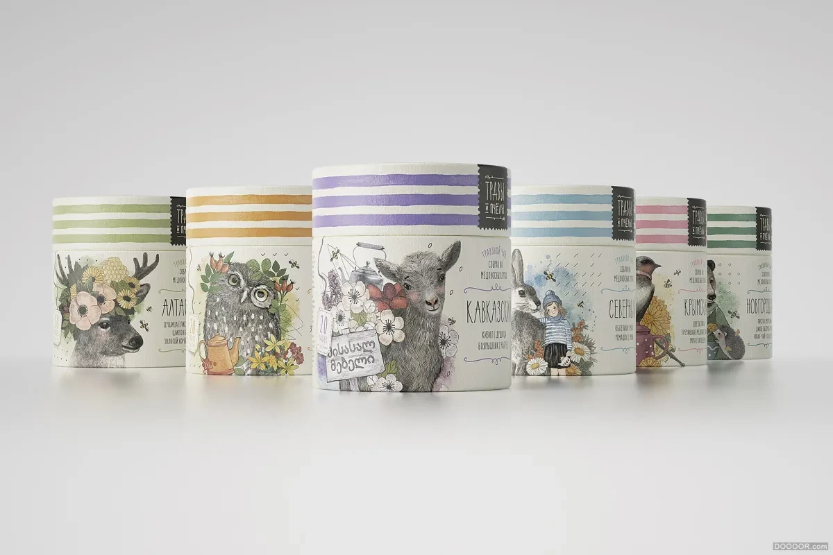案例优选：HERBS & BEES - 草药&蜂蜜俄罗斯花草茶品牌包装设计｜包装设计·设计精选