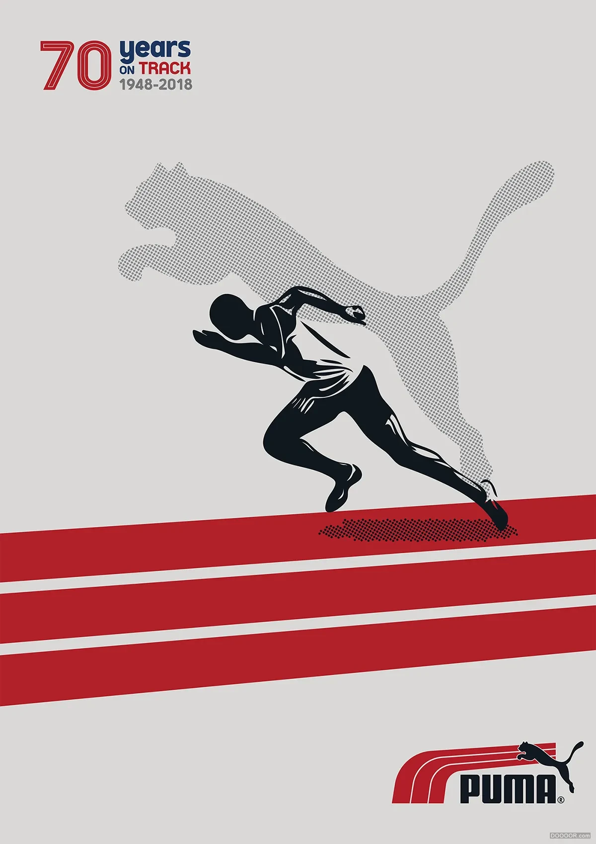 案例优选：PUMA-70年轨迹海报设计｜海报设计·设计精选