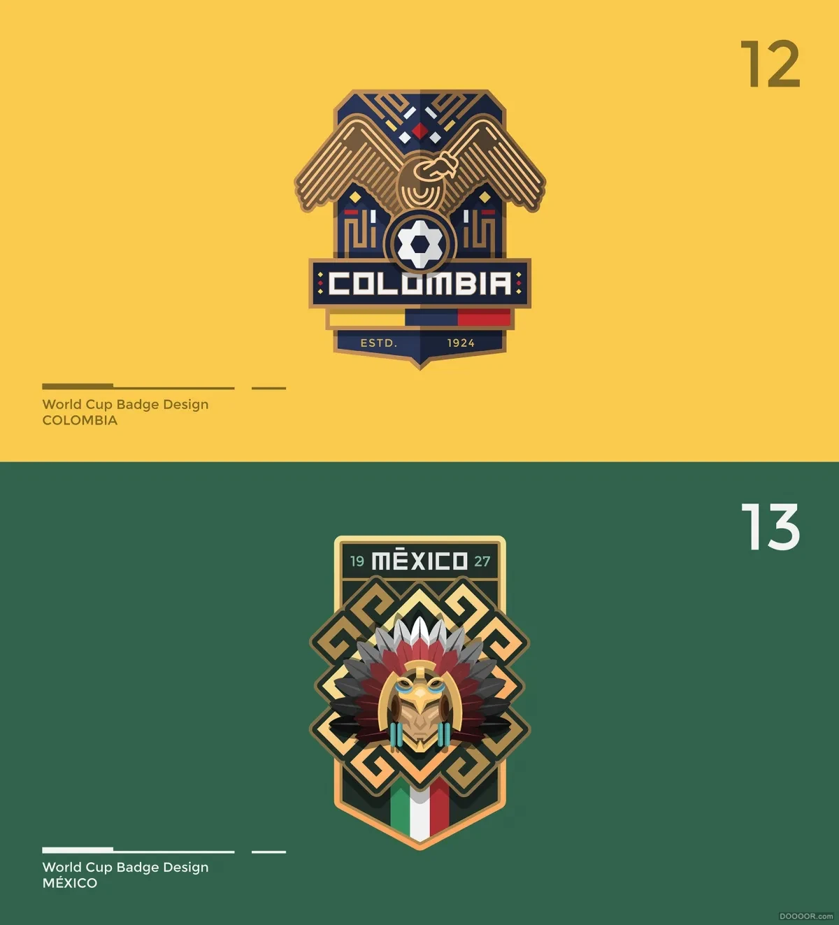 案例优选：FIFA世界杯徽章设计｜设计作品精选