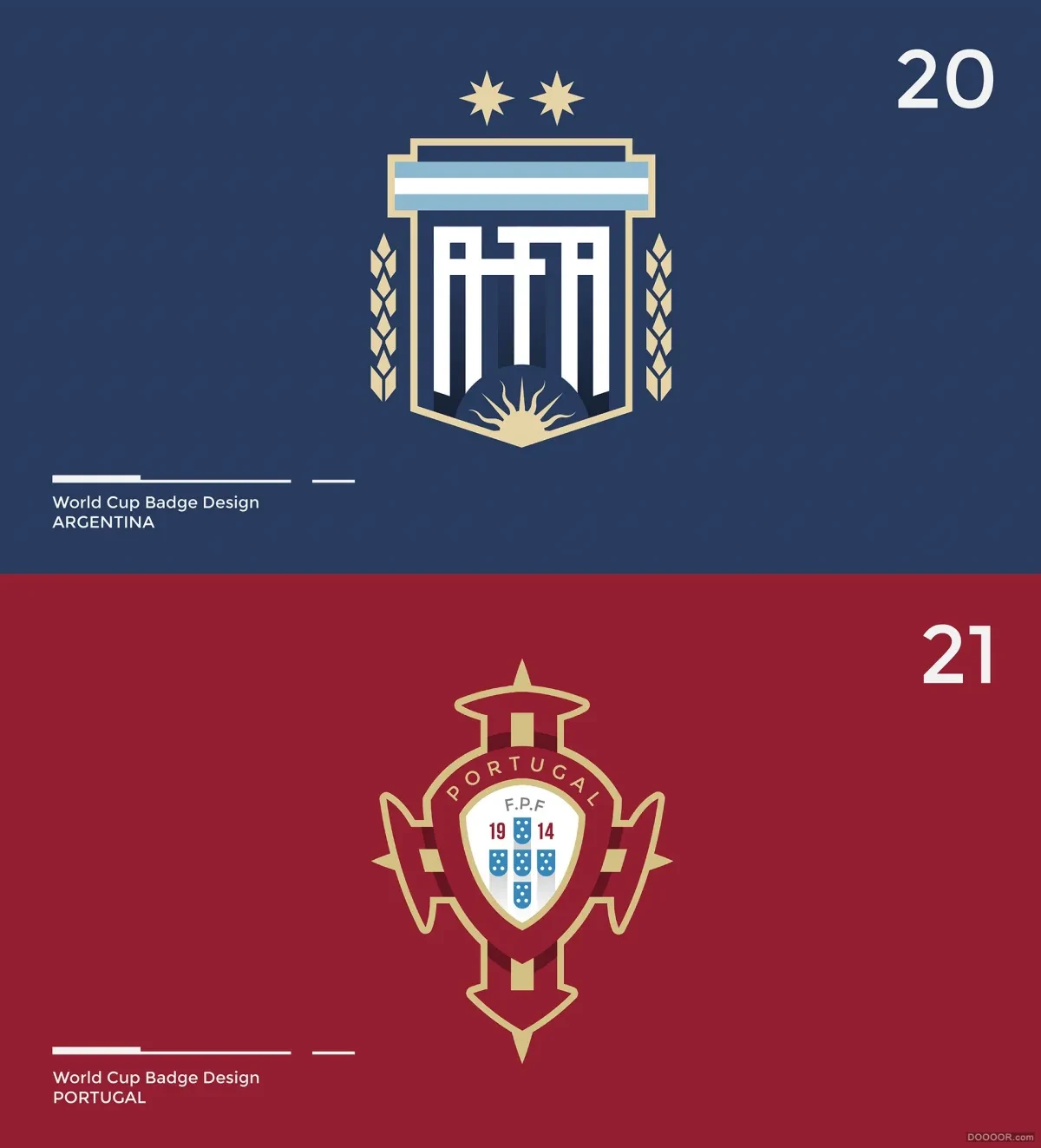 案例优选：FIFA世界杯徽章设计｜设计作品精选