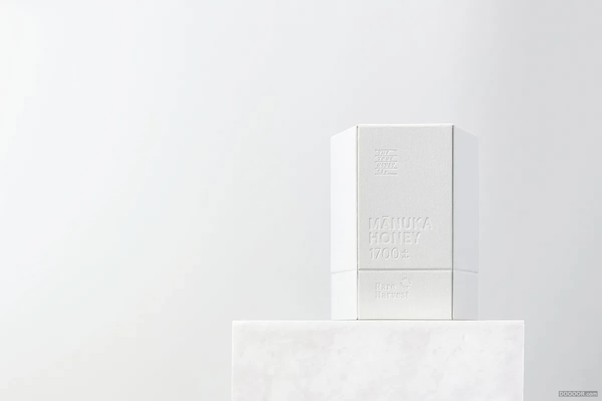 作品欣赏：新西兰RARE HARVEST蜂蜜白色包装盒设计
