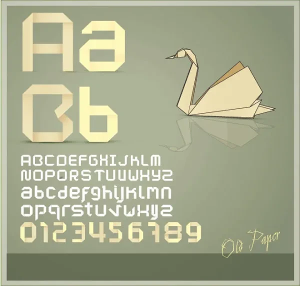案例优选:4组创意折纸文字母设计 附下载 AI|VI设计·创意设计精选