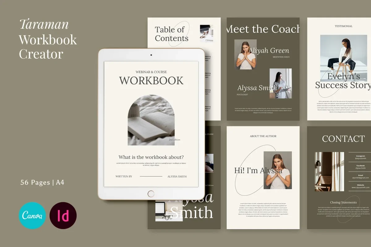 作品欣赏：A4Canva时尚杂志创意模板设计
