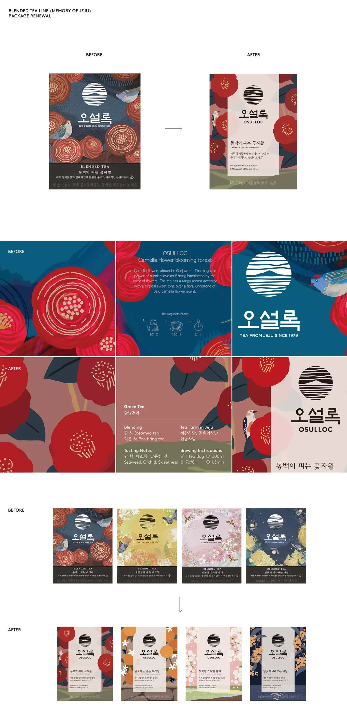 作品欣赏：Osulloc混合茶袋外包装设计｜包装设计·设计精选