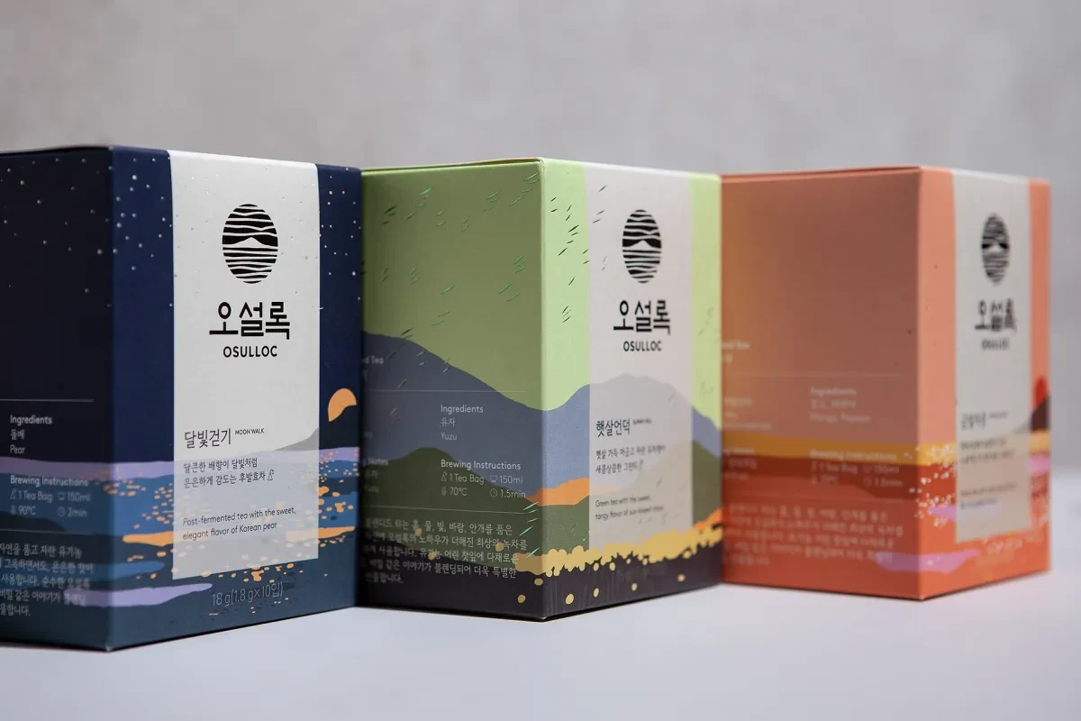 作品欣赏：Osulloc混合茶袋外包装设计｜包装设计·设计精选