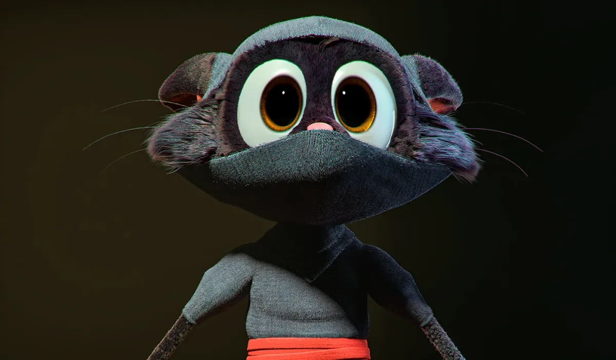作品欣赏：3D动物角色猫忍者猫3D角色渲染设计